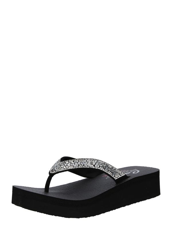 SKECHERS SKECHERS Сандали с разделител за пръстите 'VINYASA'  черно / прозрачно