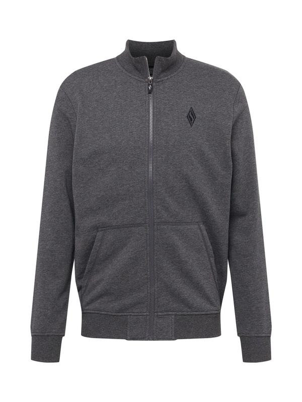 SKECHERS SKECHERS Спортна жилетка с качулка  антрацитно черно / тъмносиво