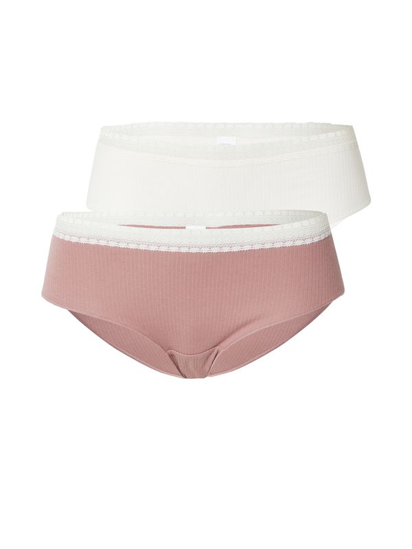 SLOGGI SLOGGI Дамски бикини 'GO Ribbed'  светлокафяво / бяло