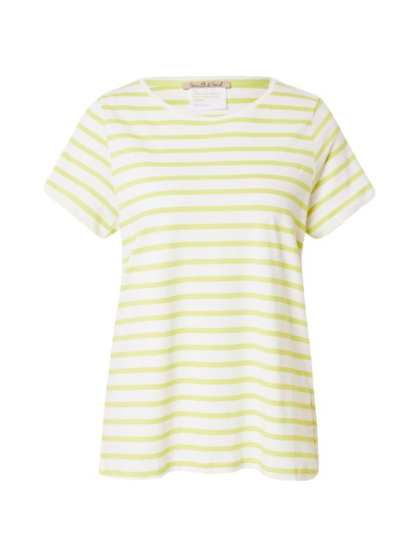 Smith&Soul Smith&Soul Тениска  лимоненожълто / бяло