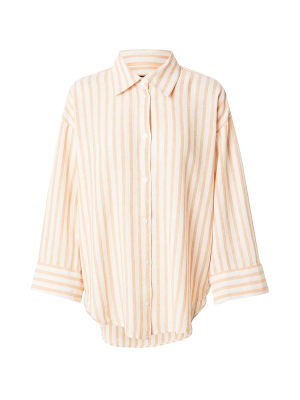 SOAKED IN LUXURY SOAKED IN LUXURY Блуза 'Giselle Hela'  светлооранжево / бяло