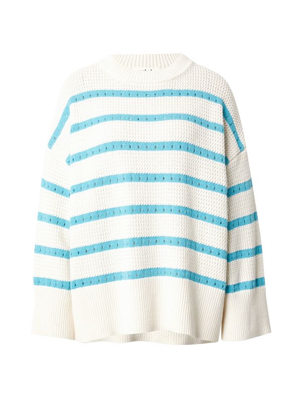 SOAKED IN LUXURY SOAKED IN LUXURY Пуловер 'Ravalina'  тюркоазен / бяло