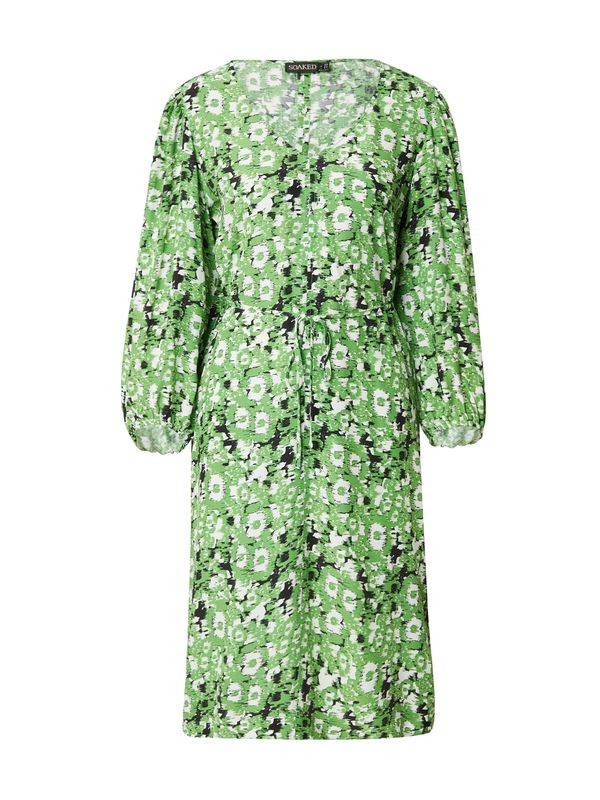 SOAKED IN LUXURY SOAKED IN LUXURY Рокля 'Ina'  зелено / черно / бяло