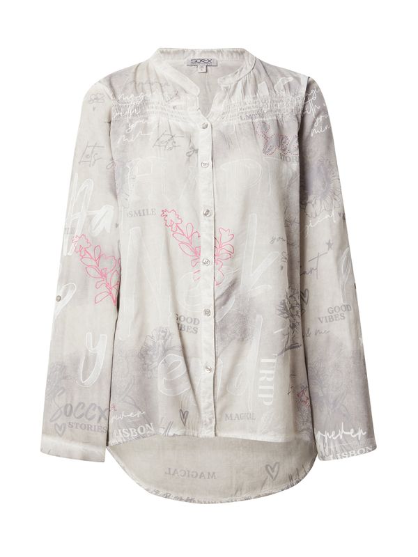Soccx Soccx Блуза  сиво / светлосиво / светлорозово / бяло