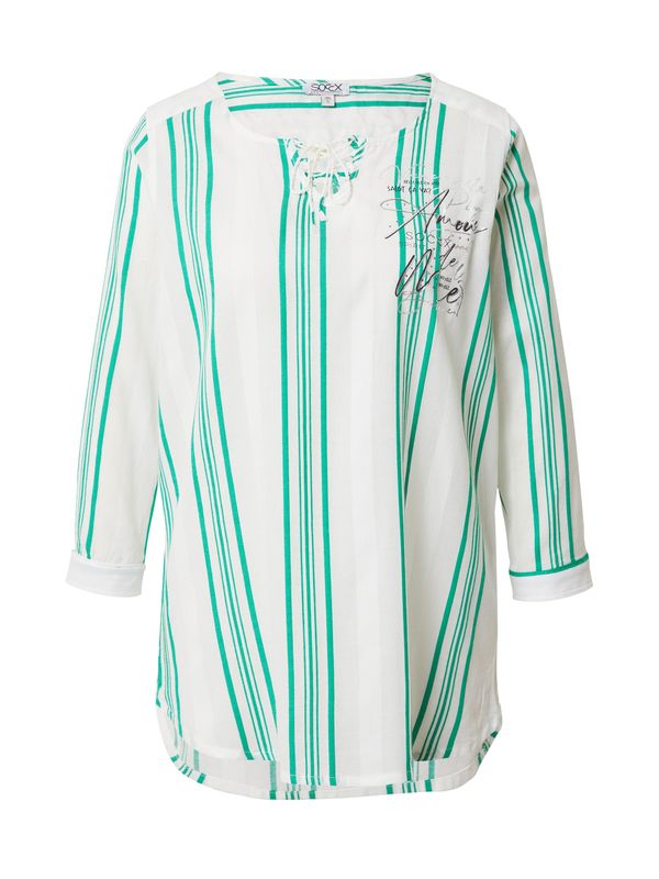 Soccx Soccx Блуза  слонова кост / зелено / черно / сребърно