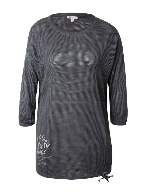 Soccx Soccx Пуловер  сиво / черно / бяло