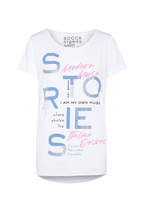 Soccx Soccx Тениска  бял памук