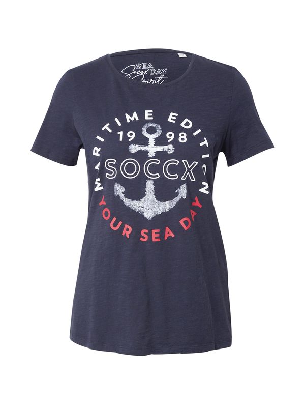 Soccx Soccx Тениска  нейви синьо / червено / бяло