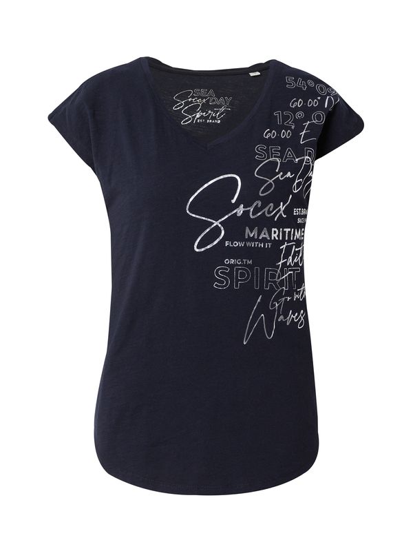 Soccx Soccx Тениска  нейви синьо / сребърно