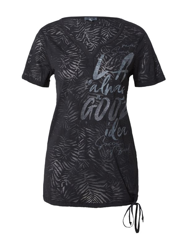 Soccx Soccx Тениска  сиво / черно / сребърно