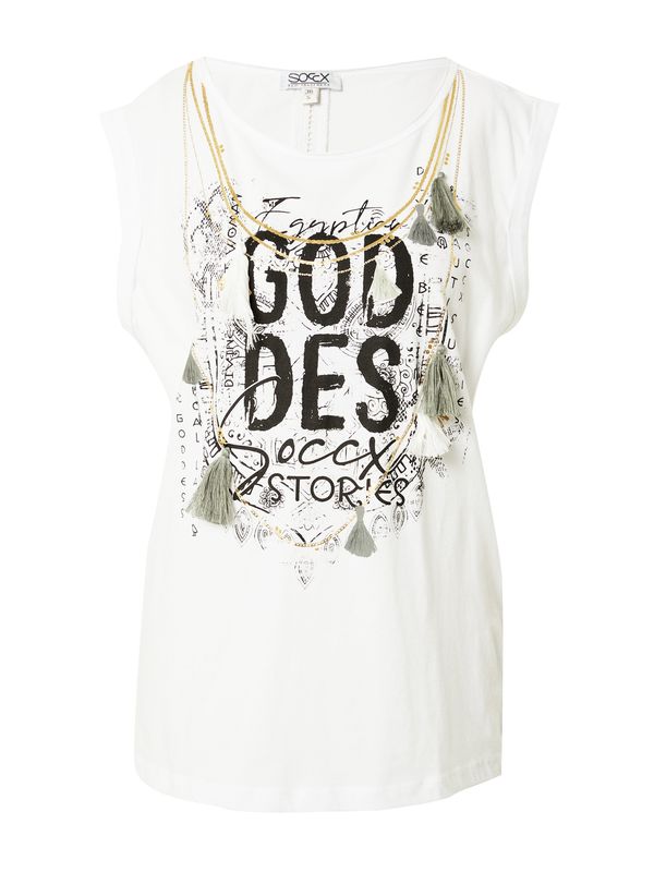 Soccx Soccx Тениска  злато / тъмнозелено / черно / мръсно бяло