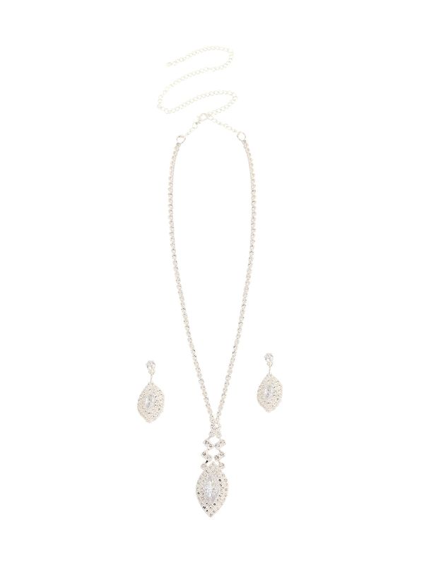 SOHI SOHI Комплект бижута 'Hamsa'  сребърно / прозрачно