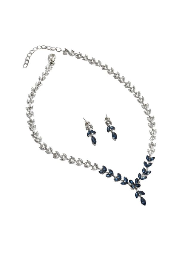 SOHI SOHI Комплект бижута 'Itzayana'  нейви синьо / сребърно / прозрачно