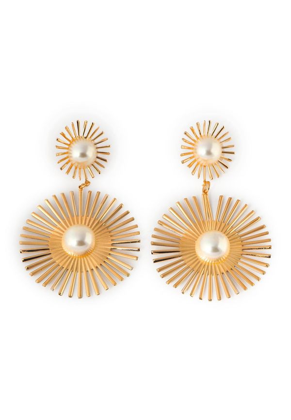 SOHI SOHI Обеци 'Avery'  злато / перлено бяло