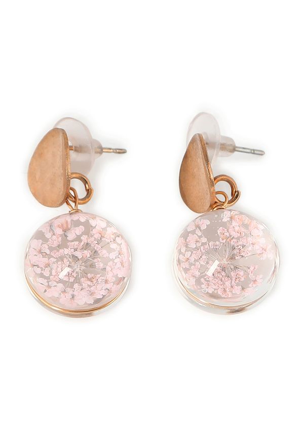 SOHI SOHI Обеци 'Chloe'  злато / бледорозово / прозрачно