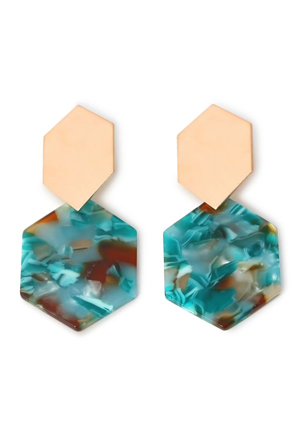 SOHI SOHI Обеци 'Everly'  кафяво / злато / зелено