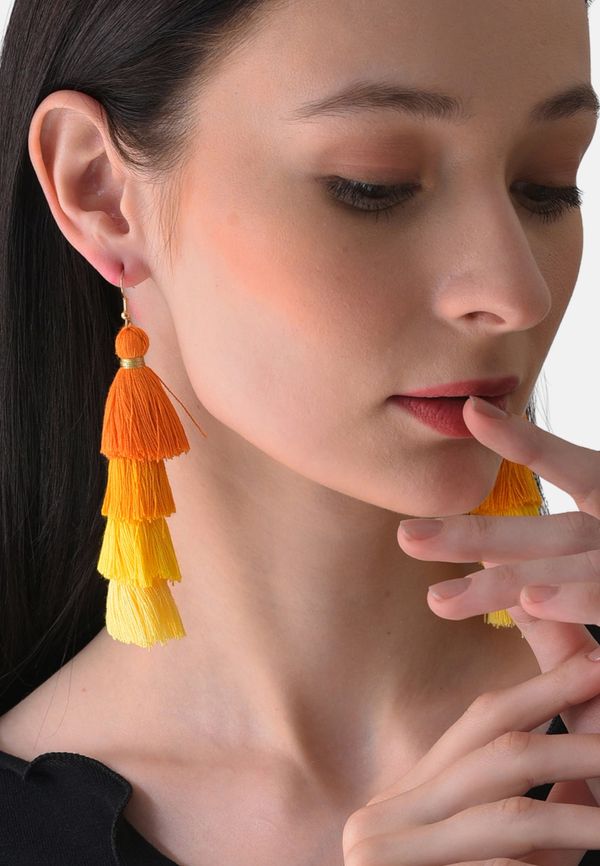 SOHI SOHI Обеци 'Ghusun'  жълто / злато / светлооранжево