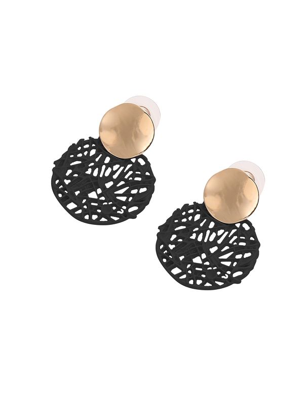 SOHI SOHI Обеци 'Seraphina'  злато / черно