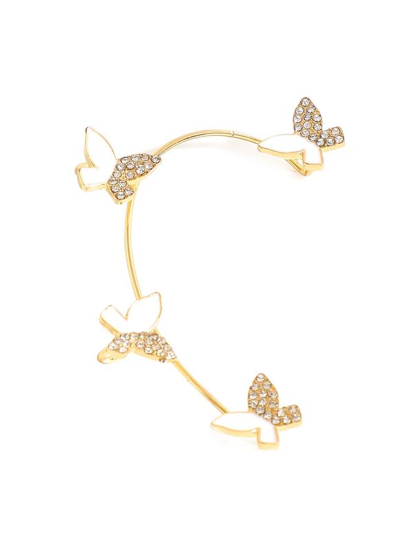 SOHI SOHI Обеци 'Uzma'  злато / прозрачно / бяло