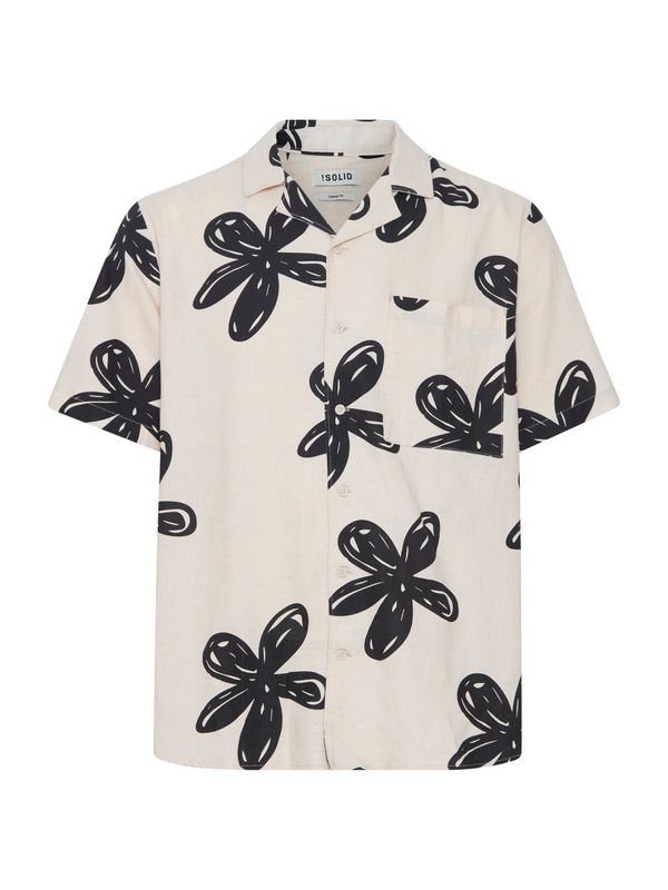 !Solid !Solid Риза 'Imad'  бежово / черно