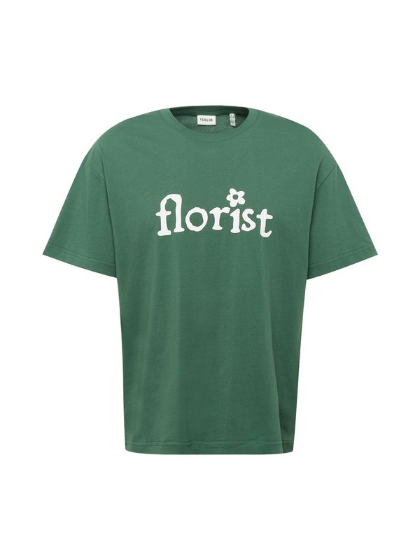 !Solid !Solid Тениска 'Imsir'  тъмнозелено / бяло