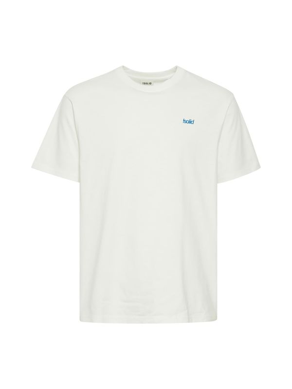 !Solid !Solid Тениска 'Isho'  слонова кост / лазурно синьо