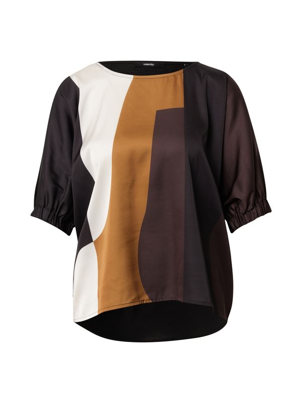 Someday Someday Блуза 'Kali'  коняк / пуебло оранжево-кафяво / черно / бяло