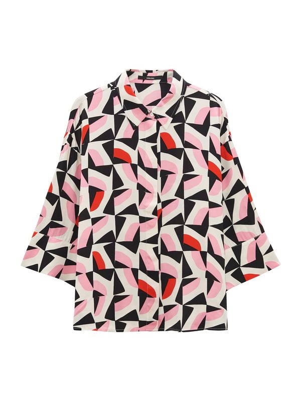 Someday Someday Блуза 'Zatino'  светлобежово / бледорозово / червено / черно