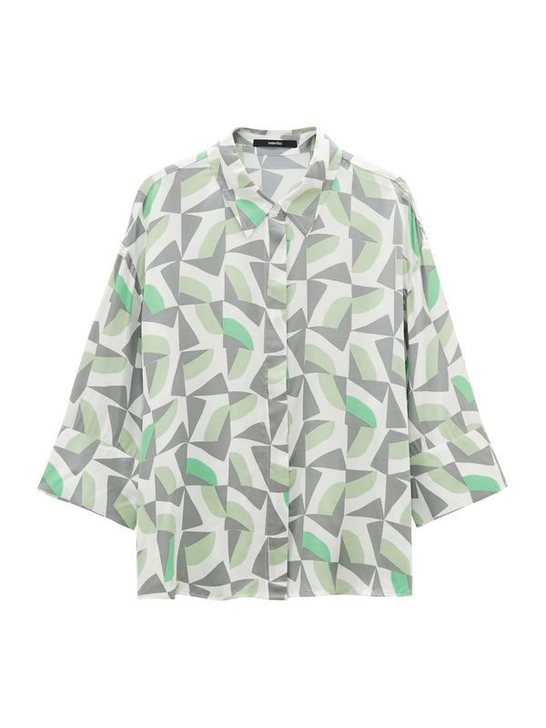 Someday Someday Блуза 'Zatino'  тъмносиво / мента / светлозелено / бяло