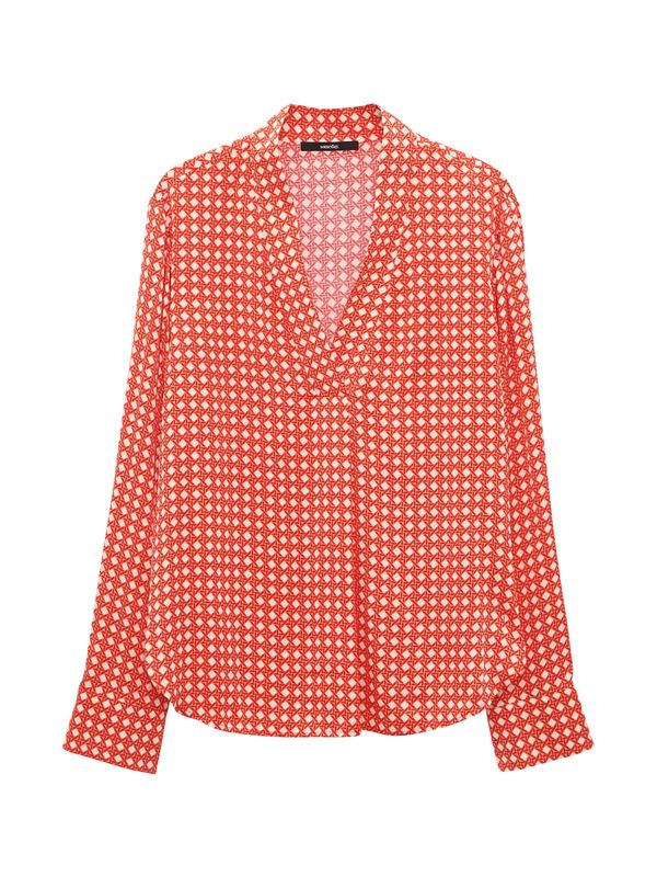 Someday Someday Блуза 'Zeasari'  оранжево / огнено червено / бяло
