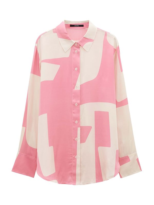 Someday Someday Блуза 'Zisabel'  бледорозово / бял памук