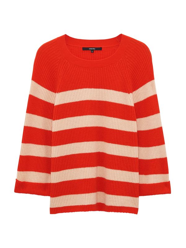 Someday Someday Пуловер 'Tijou'  кремаво / ярко червено