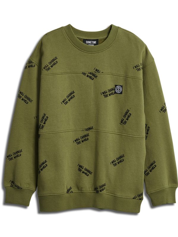 SOMETIME SOON SOMETIME SOON Суичър 'Milos'  тъмнозелено / черно