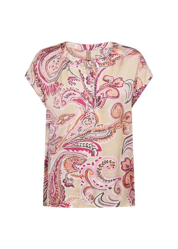 Soyaconcept Soyaconcept Блуза 'DORINA 1'  цвят "пясък" / светлооранжево / бледорозово / бяло