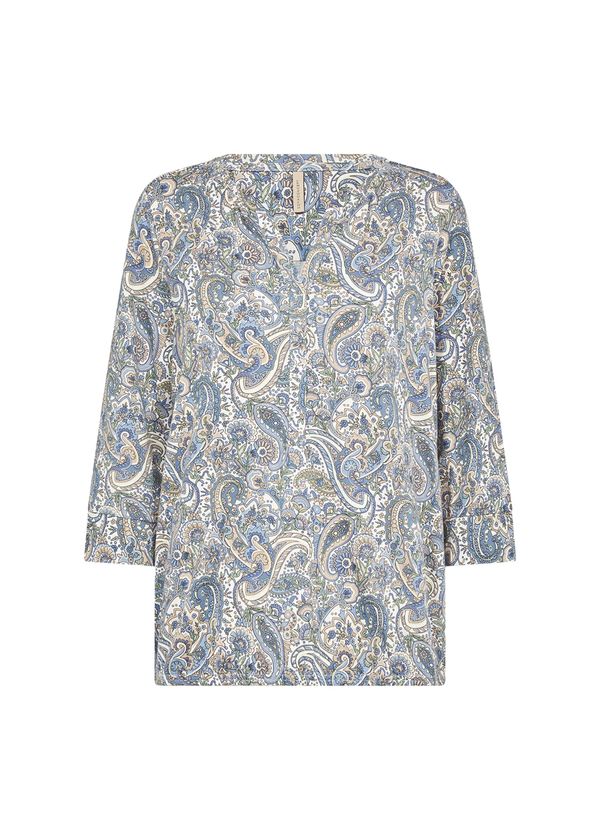 Soyaconcept Soyaconcept Блуза 'FELICITY'  бежово / светлосиньо / зелено / бяло