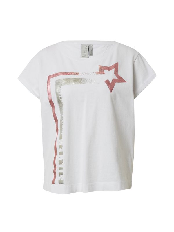 Sportalm Kitzbühel Sportalm Kitzbühel Тениска 'Kribatini'  розово / сребърно / бяло