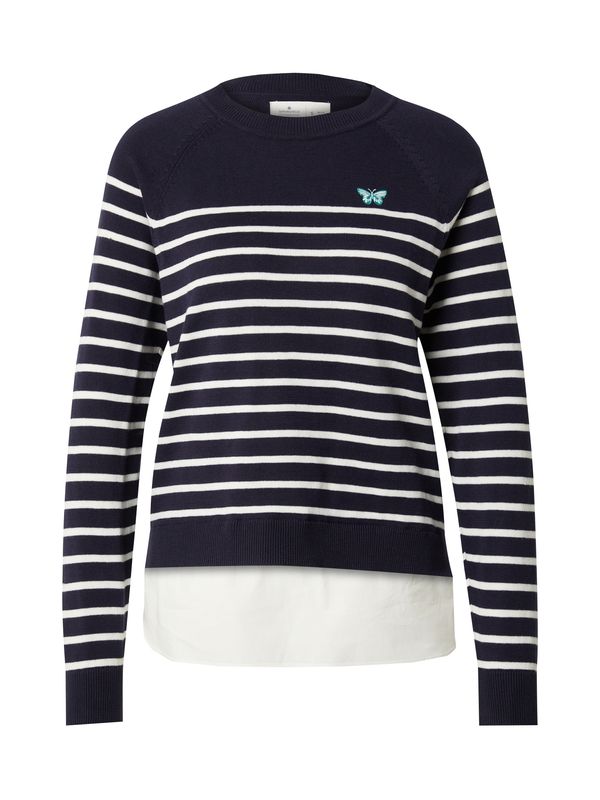 Springfield Springfield Пуловер  тъмносиньо / нефритено зелено / пастелно зелено / бяло