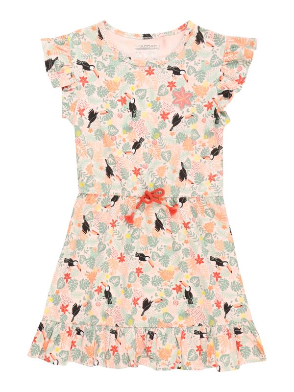 STACCATO STACCATO Рокля  нефритено зелено / оранжево / праскова / черно