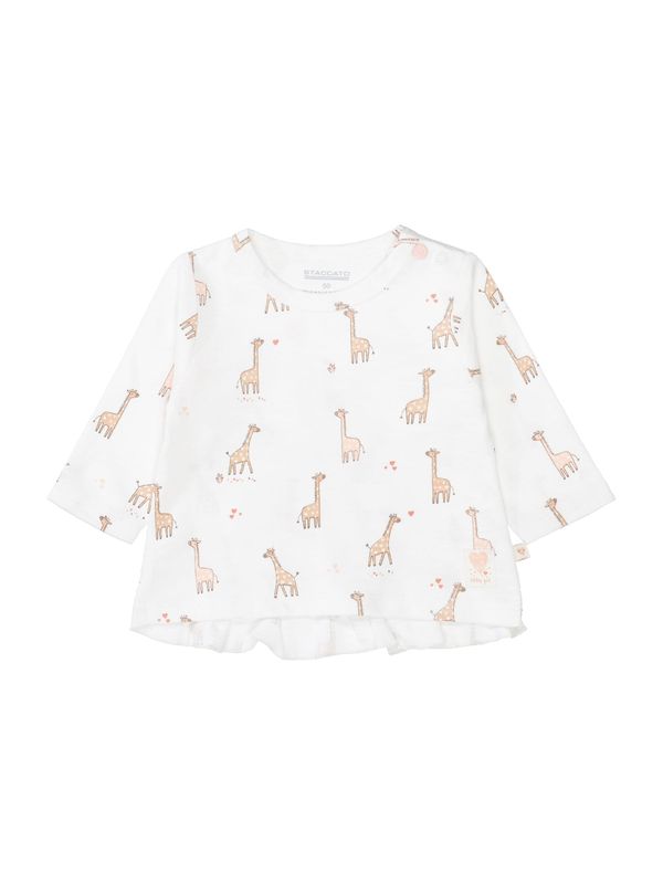 STACCATO STACCATO Тениска  цвят "пясък" / кафяво / мръсно бяло