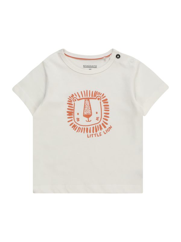 STACCATO STACCATO Тениска  тъмнооранжево / мръсно бяло