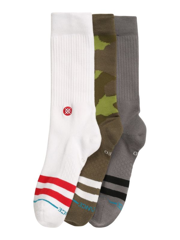 Stance Stance Спортни чорапи 'The Og'  сиво / маслина / светлозелено / бяло