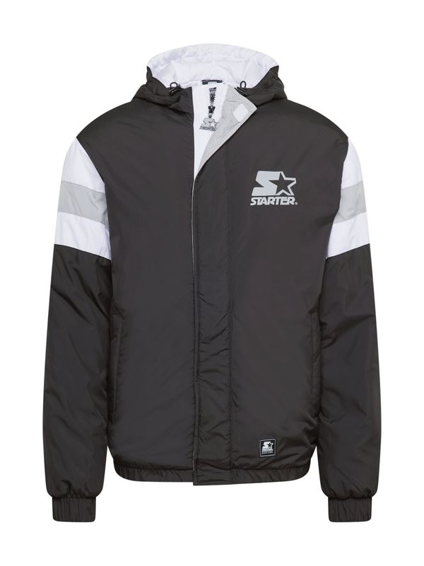 Starter Black Label Starter Black Label Преходно яке 'Supporter'  сиво / черно / бяло
