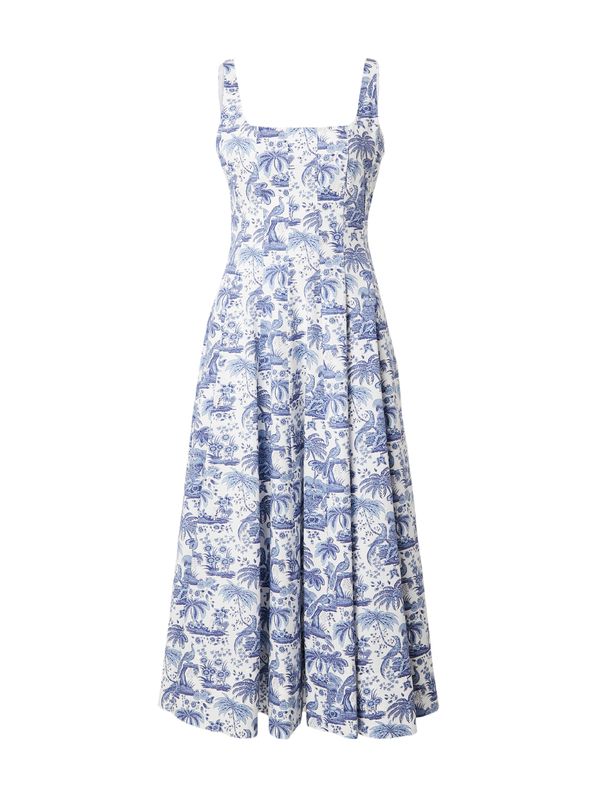 Staud Staud Рокля 'WELLS'  синя тинтява / бяло