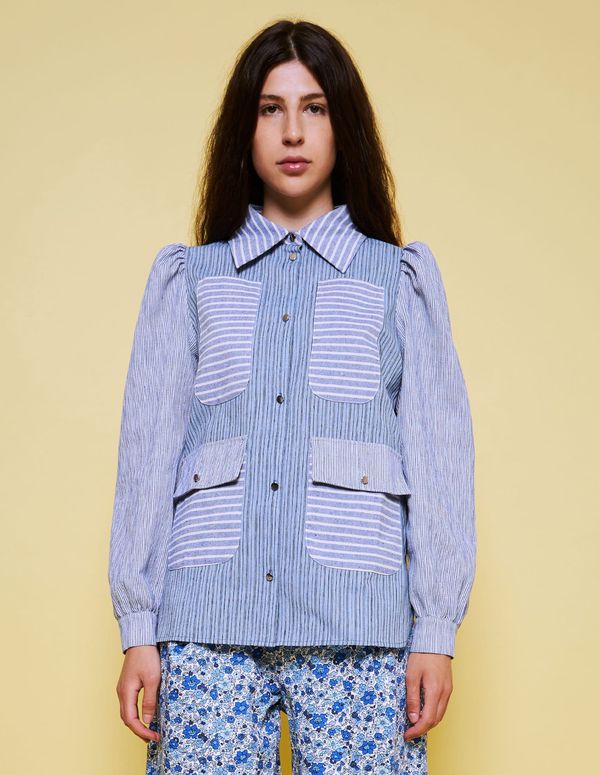 Stella Nova Stella Nova Блуза 'Aio'  небесносиньо / светлосиньо / черно / бяло