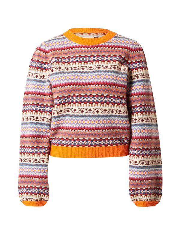 Stella Nova Stella Nova Пуловер 'Yasmin'  кремаво / синьо / оранжево / червено