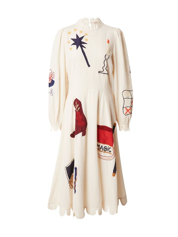 Stella Nova Stella Nova Рокля 'Katara'  светлобежово / морскосиньо / мерло / черно