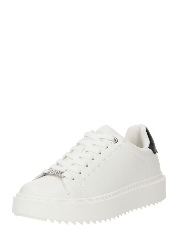 STEVE MADDEN STEVE MADDEN Ниски маратонки 'CATCHER'  черно / сребърно / бяло