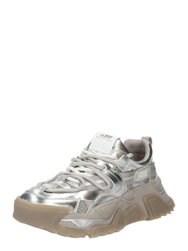 STEVE MADDEN STEVE MADDEN Ниски маратонки 'KINGDOM-E'  сребърно / бяло