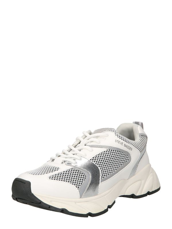 STEVE MADDEN STEVE MADDEN Ниски маратонки 'Standout'  сребърно сиво / бяло