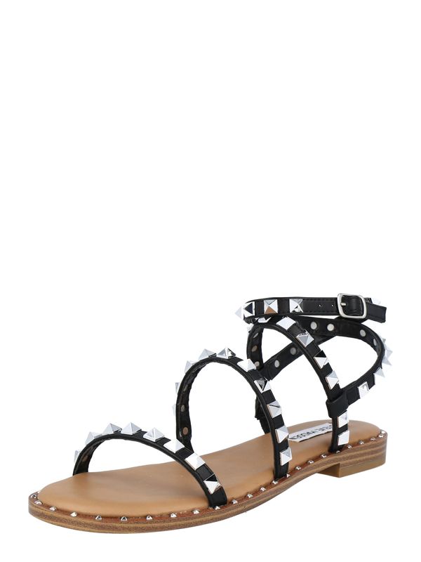 STEVE MADDEN STEVE MADDEN Сандали с каишка 'Travel'  черно / сребърно